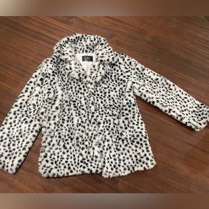 Faux Fur animal print coat